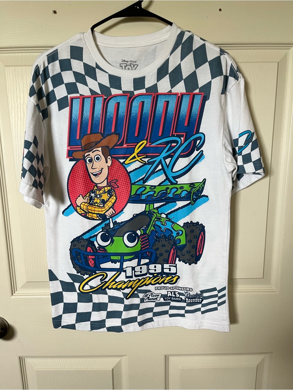 Disney Pixar Toy Story Woody & RC Graphic Kids T-Shirt - White
